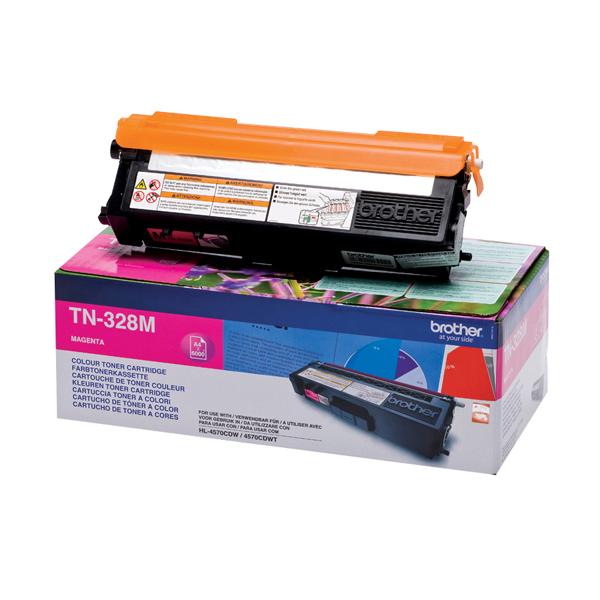 Brother TN328M - Magenta - originale - cartuccia toner - per Brother DCP-9270CDN, HL-4570CDW, HL-4570CDWT, MFC-9970CDW