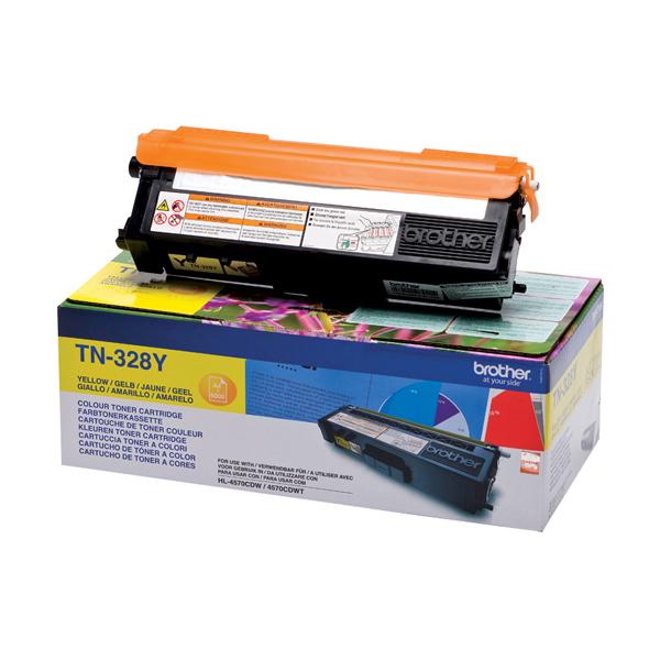 Brother TN328Y - Giallo - originale - cartuccia toner - per Brother DCP-9270CDN, HL-4570CDW, HL-4570CDWT, MFC-9970CDW