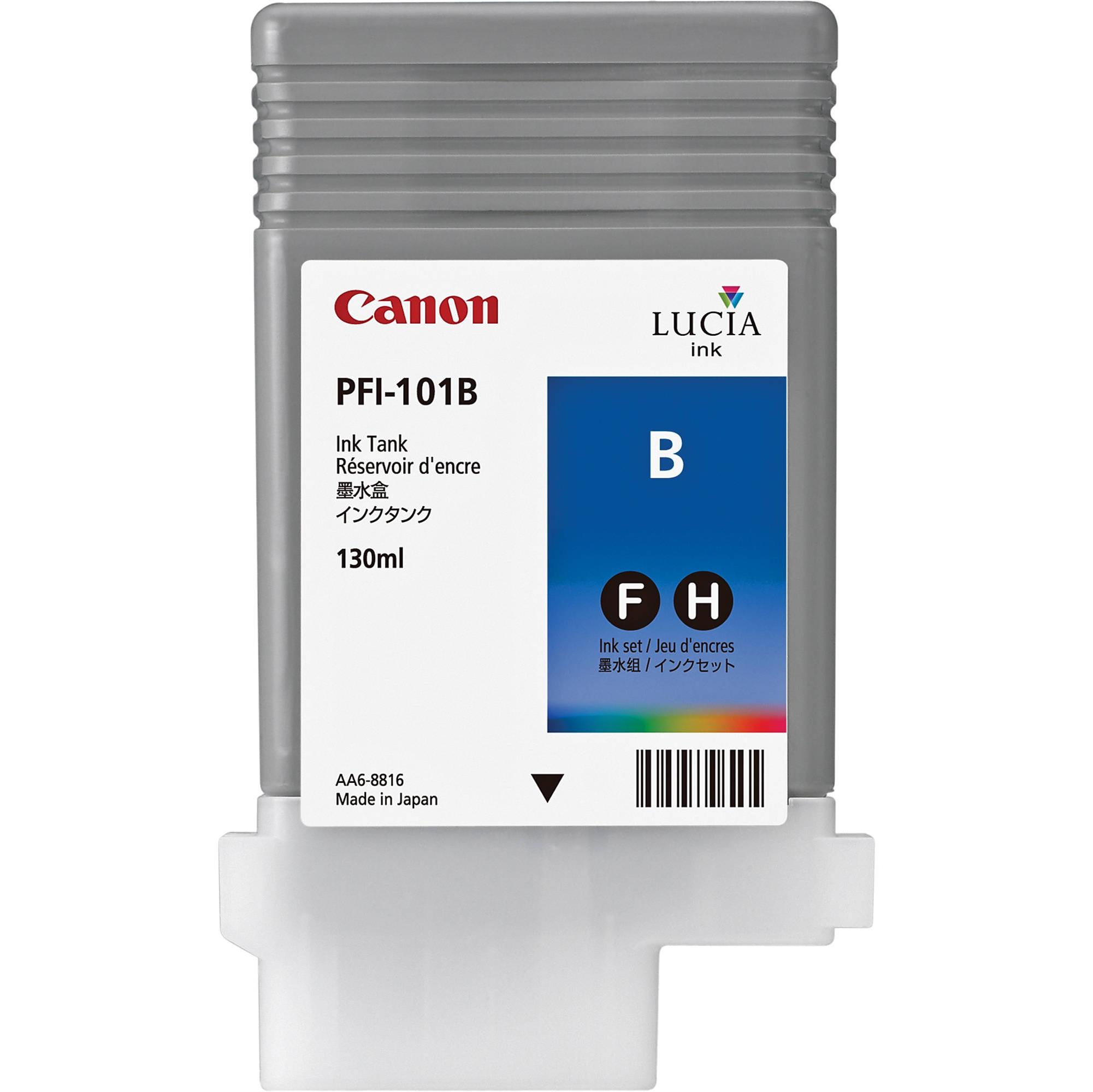 Canon LUCIA PFI-101 B - 130 ml - blu - originale - serbatoio inchiostro - per imagePROGRAF iPF5000, iPF5100, iPF6100, iPF6200