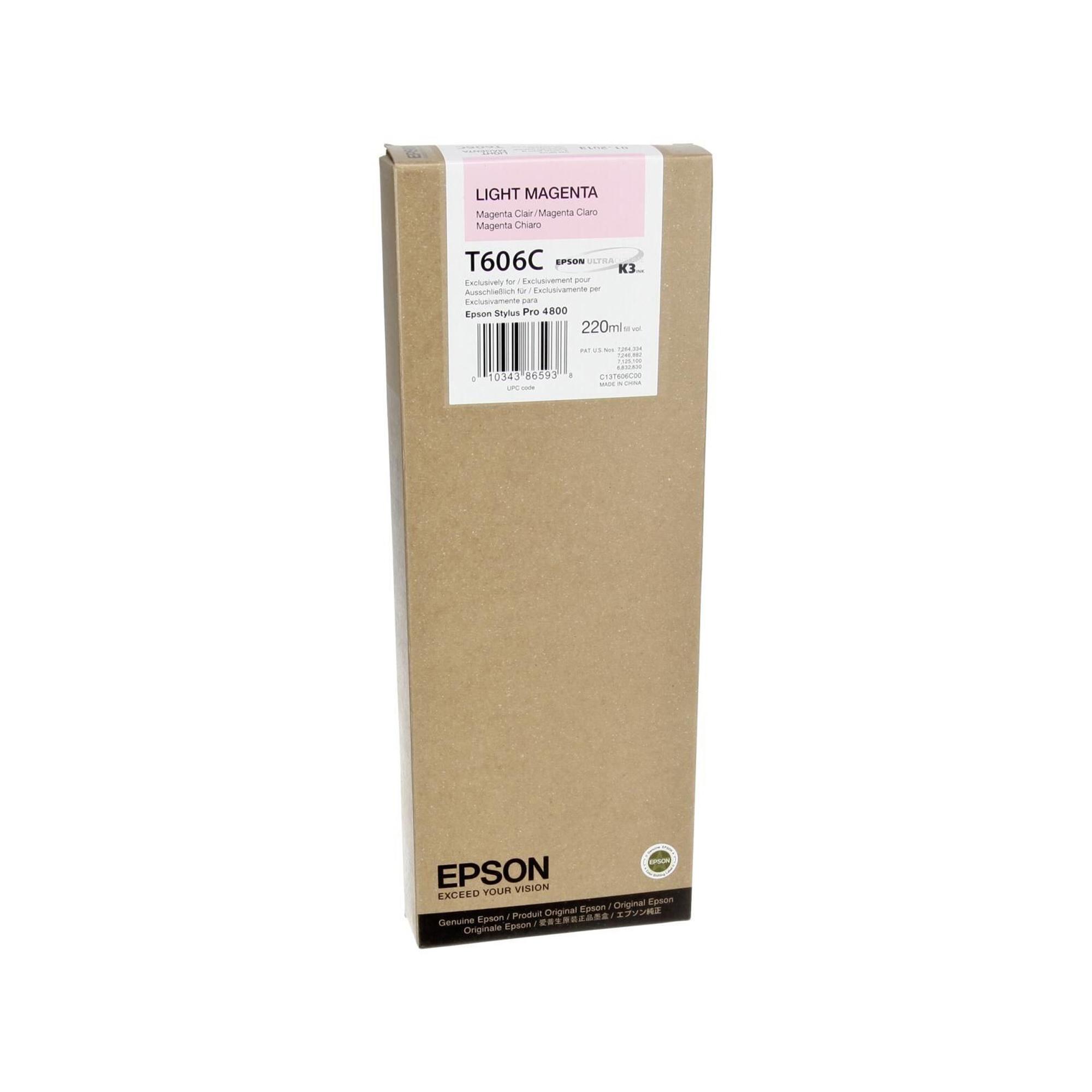 Epson T606C - 220 ml - magenta chiaro - originale - cartuccia d'inchiostro - per Stylus Pro 4800