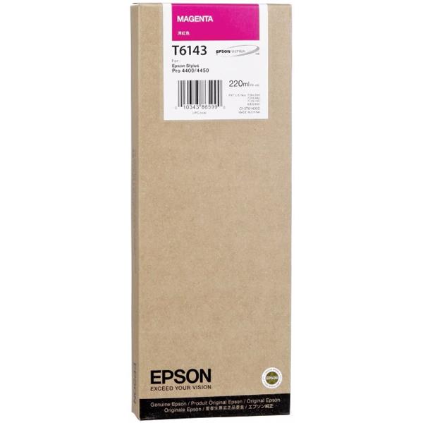 Epson T6143 - 220 ml - magenta - originale - cartuccia d'inchiostro - per Stylus Pro 4000 C8, Pro 4000-C8, Pro 4400, Pro 4450, Pro 4800, Pro 4880