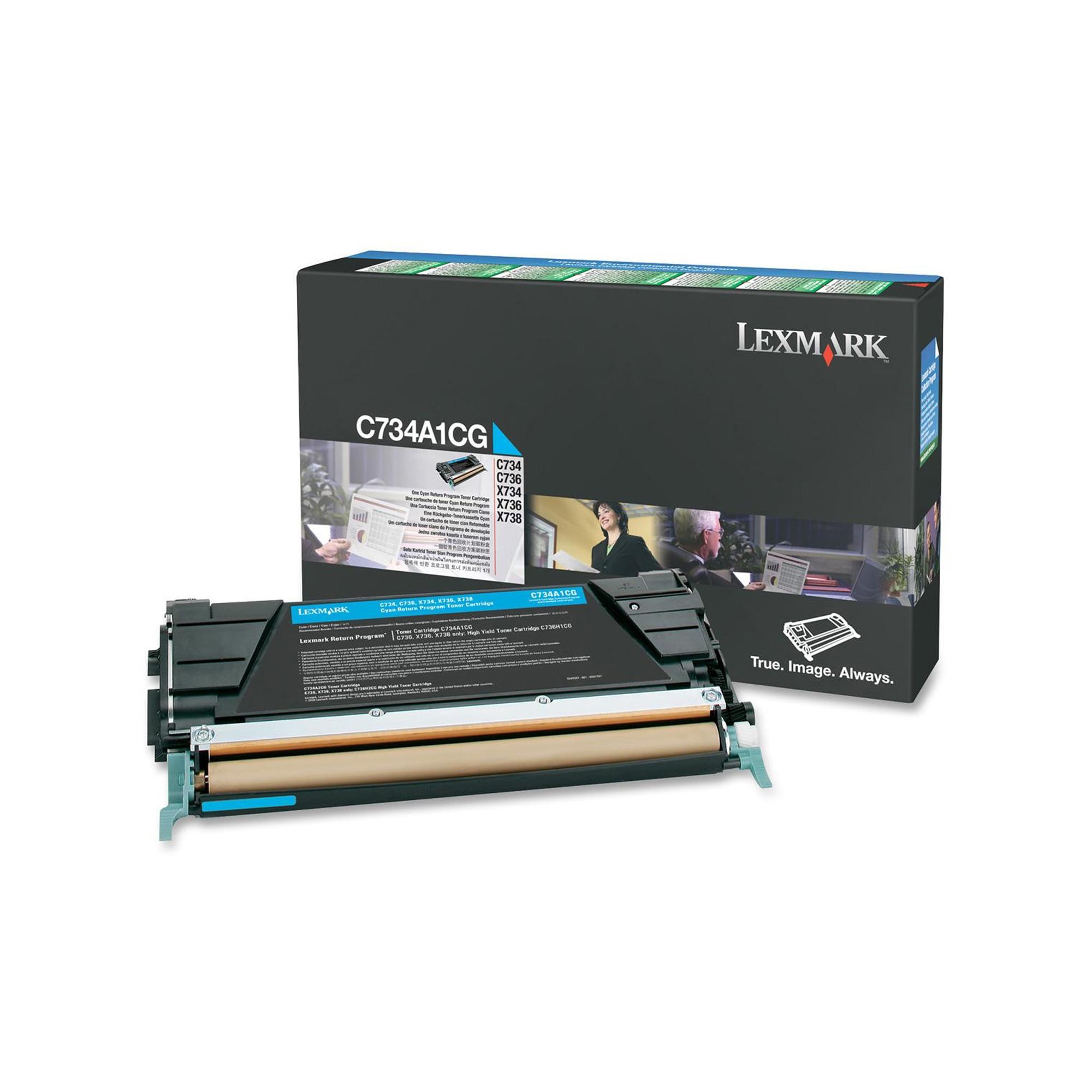 Lexmark - Ciano - originale - cartuccia toner LCCP, LRP - per Lexmark C734, C736, X734, X736, X738