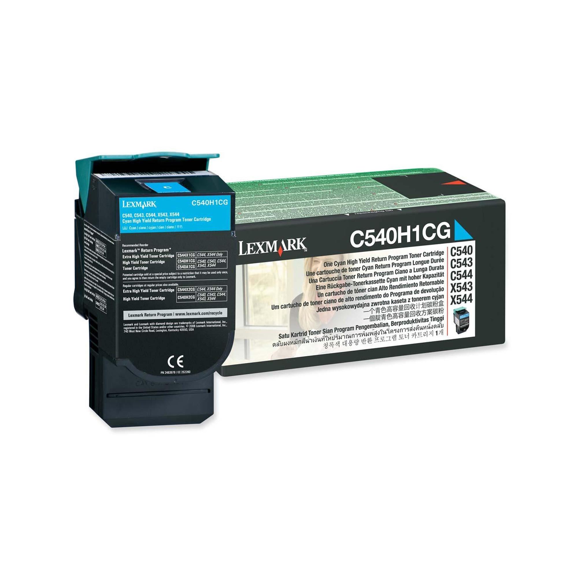 Lexmark - Alta resa - ciano - originale - cartuccia toner LCCP, LRP - per Lexmark C540, C543, C544, C546, X543, X544, X546, X548