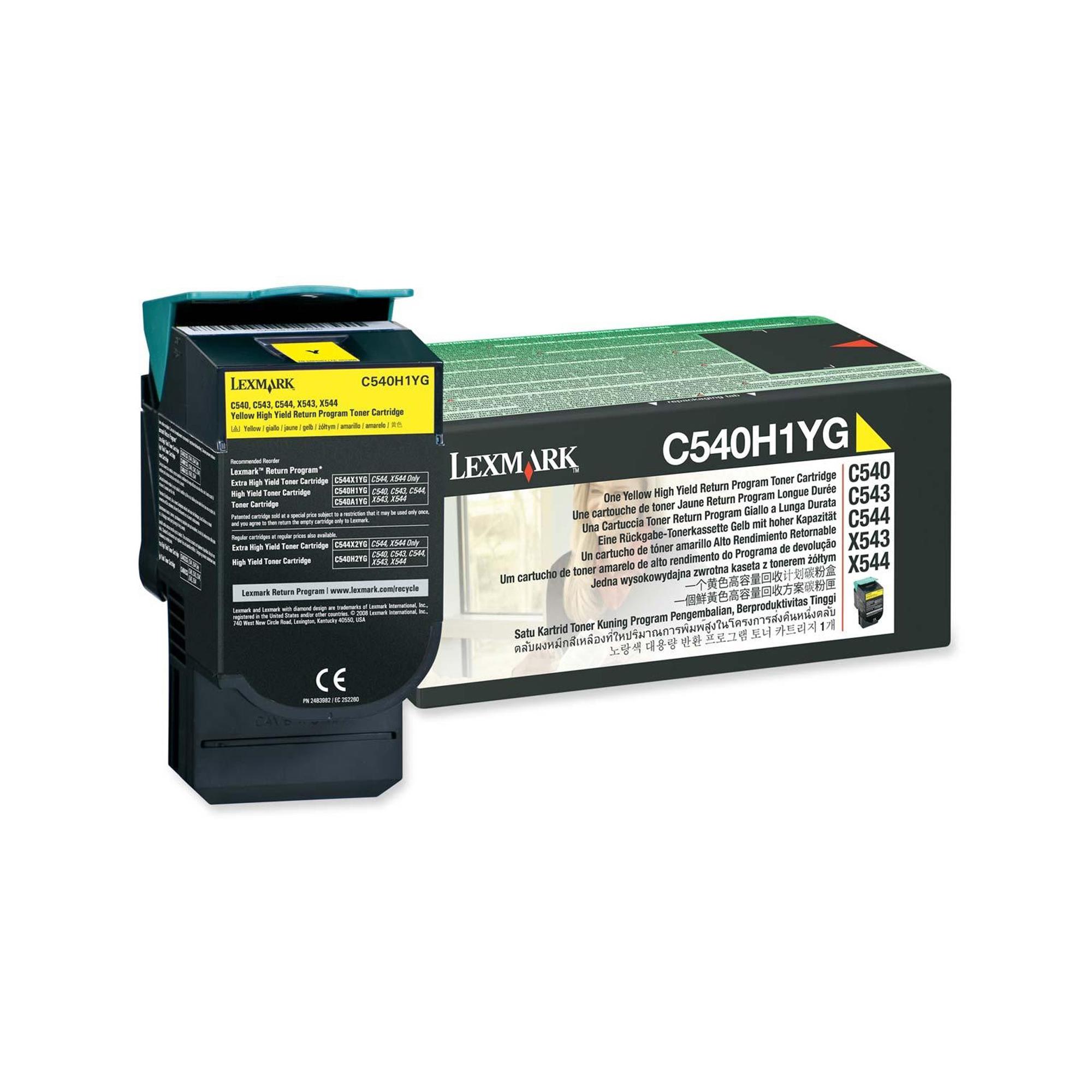 Lexmark - Alta resa - giallo - originale - cartuccia toner LCCP, LRP - per Lexmark C540, C543, C544, C546, X543, X544, X546, X548