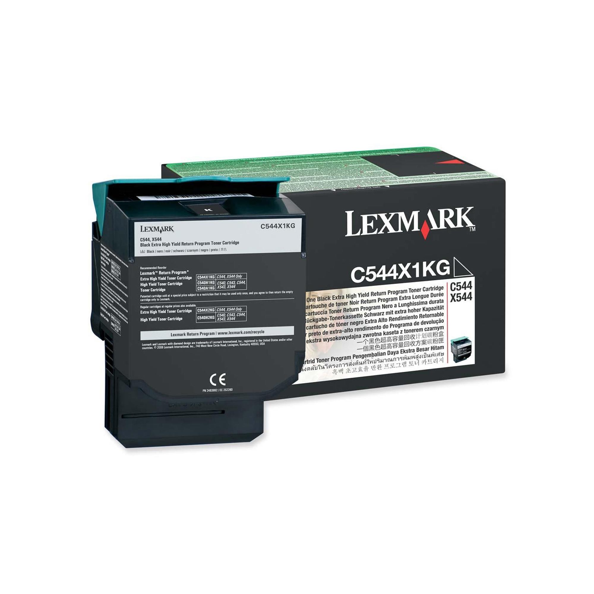 Lexmark - Extra High Yield - nero - originale - cartuccia toner LCCP, LRP - per Lexmark C544dn, C544dtn, C544dw, C544n, X544dn, X544dn RCS, X544dtn, X544dw, X544n