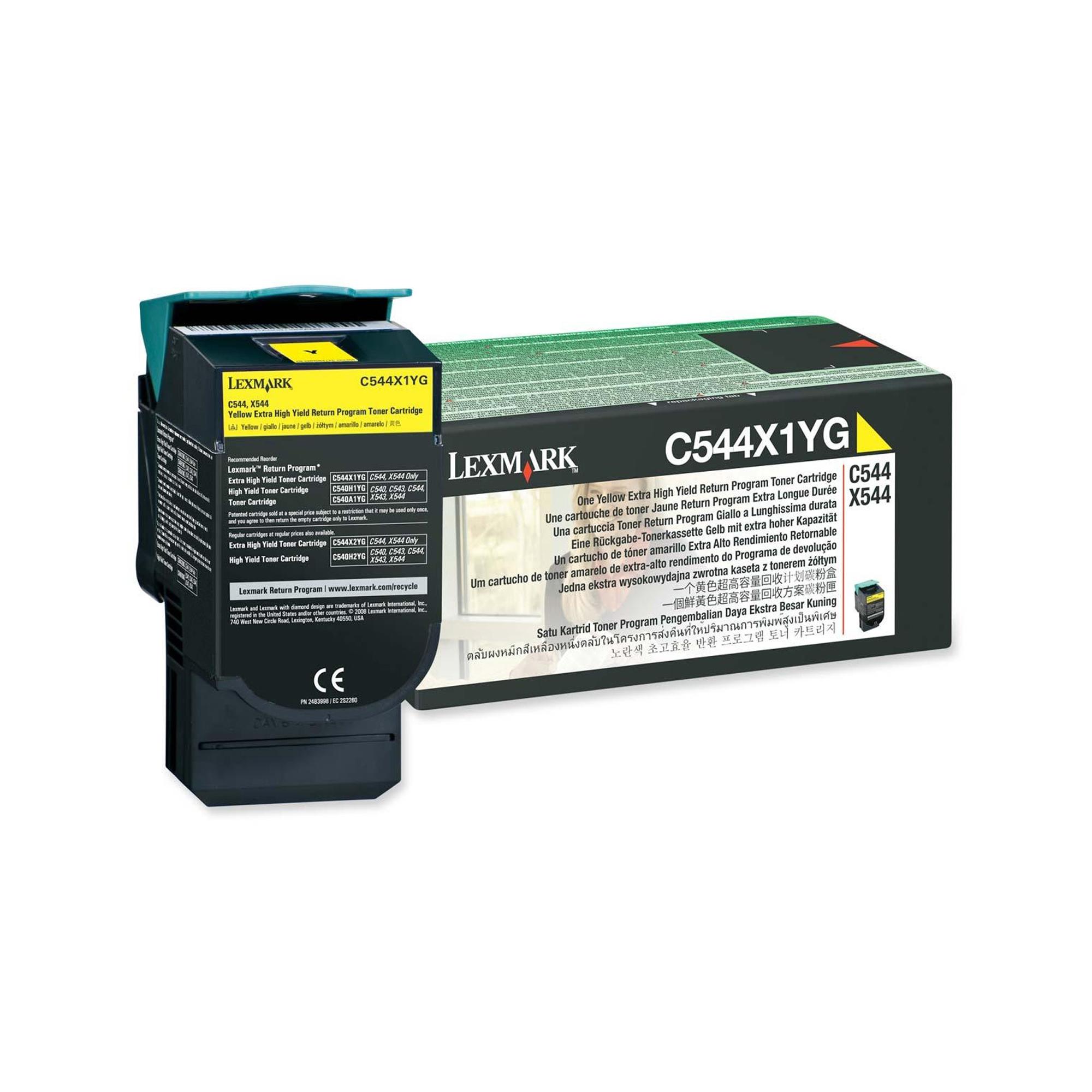 Lexmark - Extra High Yield - giallo - originale - cartuccia toner LCCP, LRP - per Lexmark C544, C546, X544, X546, X548