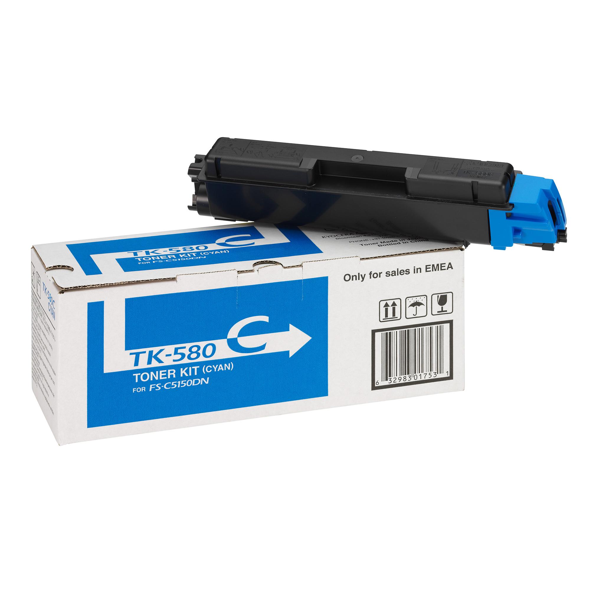 Kyocera - Toner - Ciano - TK-580C - 1T02KTCNL0 - 2.800 pag