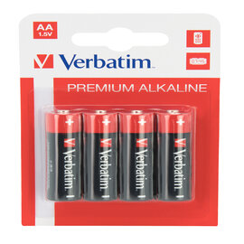 Pila stilo AA - 1,5V - 49921 - alcaline - Verbatim - Blister 4 pezzi