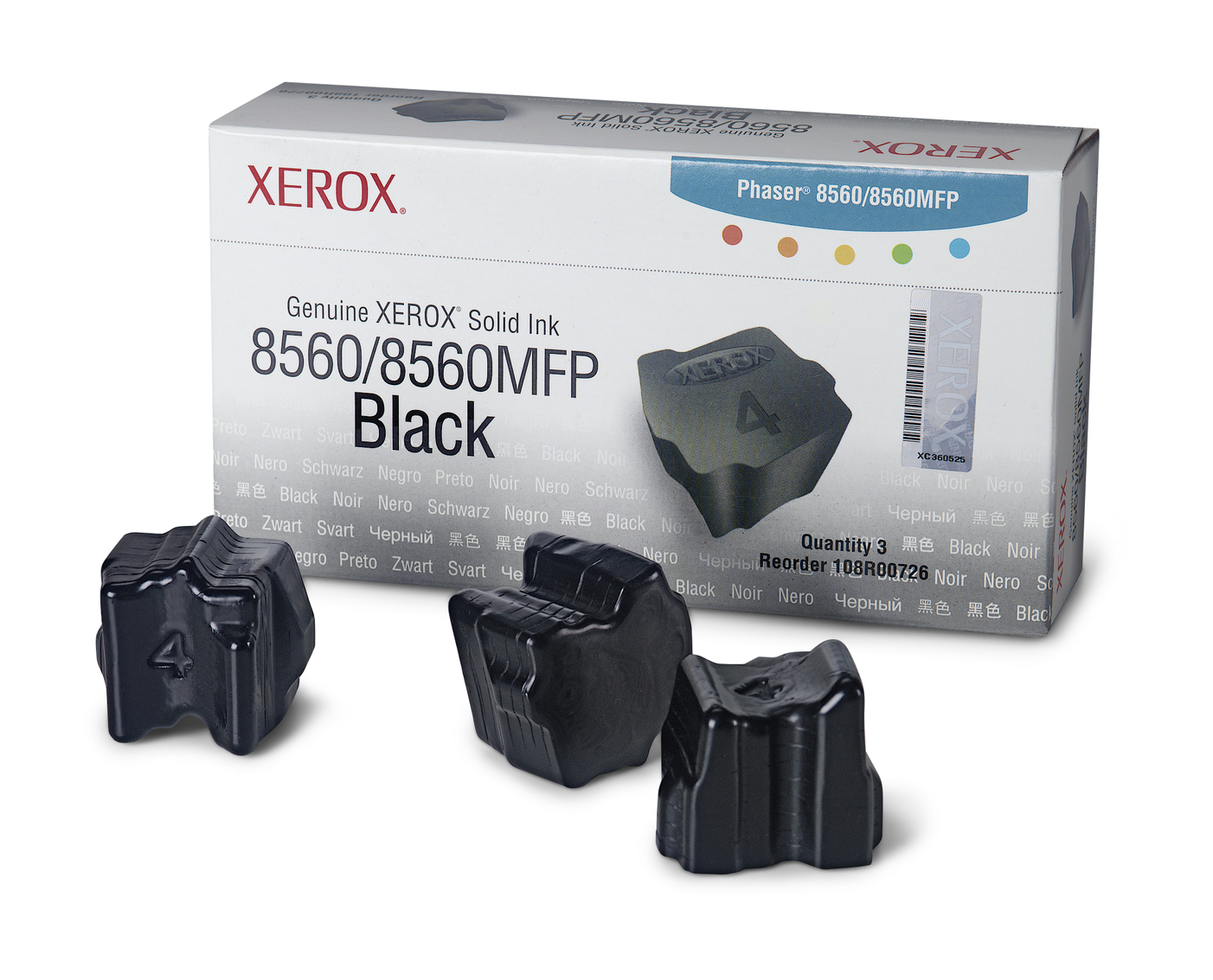 Xerox - Conf. 3 stick Solid ink - Nero - 108R00726 - 3.400 pag