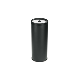 Posacenere autoestinguente coperto da terra -  diametro 31 cm -  H 72 cm - nero - Stilcasa