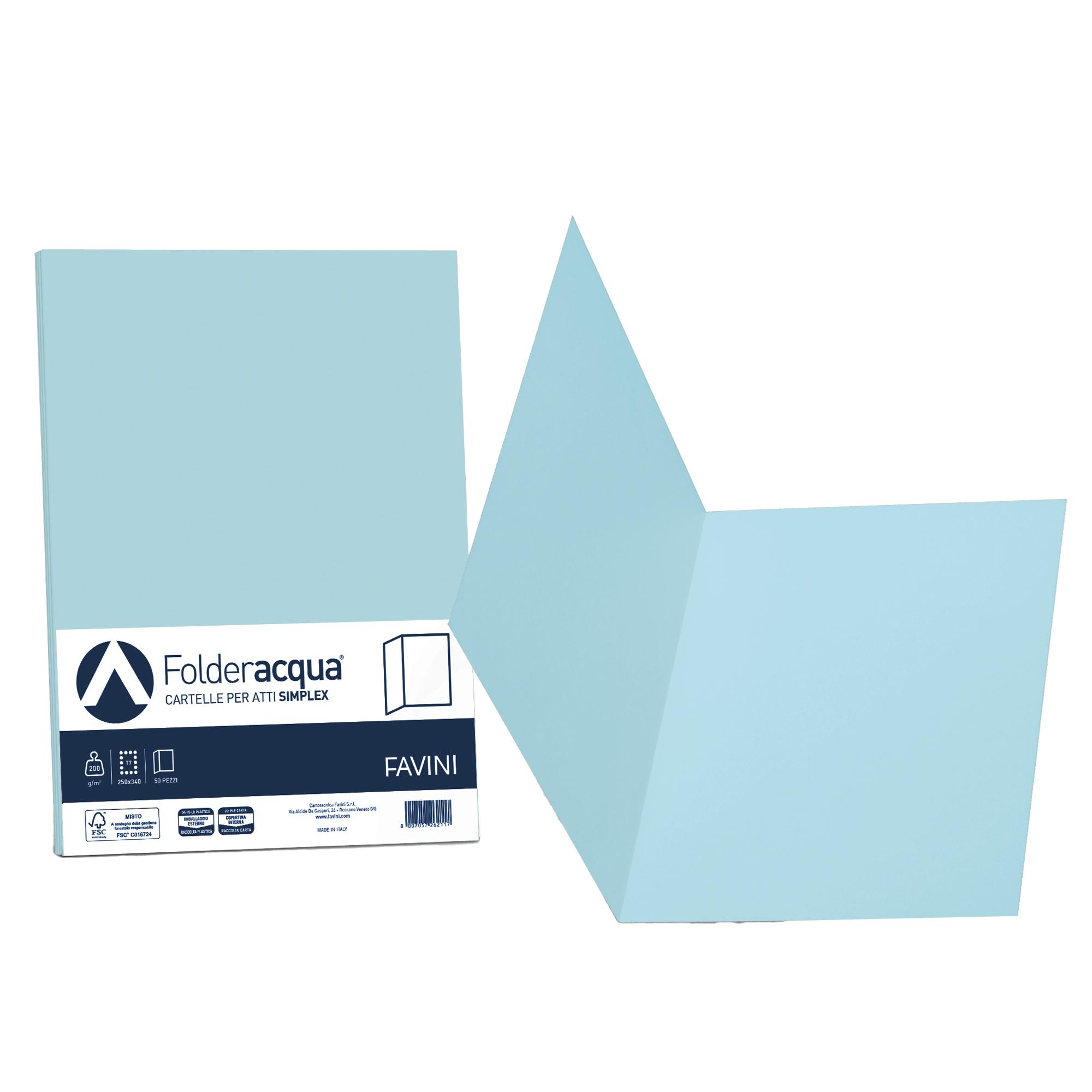 Cartellina semplice Acqua - 200 gr - A4 …