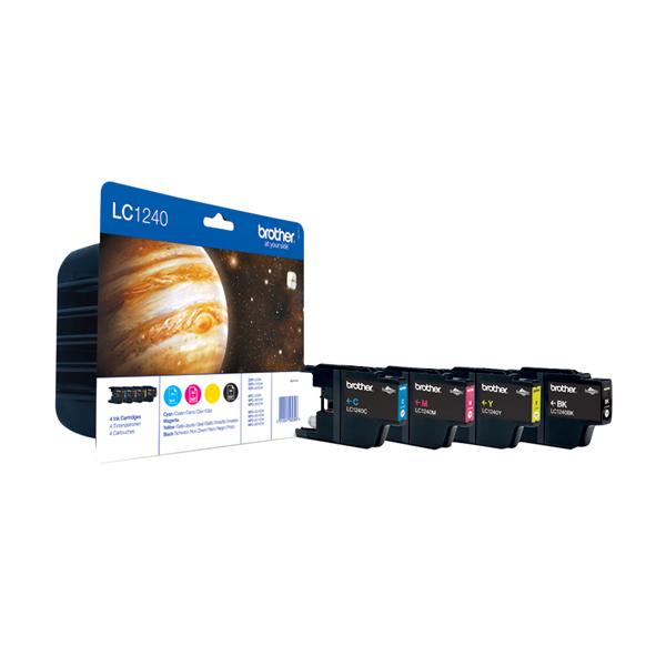 Brother LC1240 Confezione da 4 cartucce inkjet originali - Confezione da 4 - nero, giallo, ciano, magenta - originale - blister - cartuccia d'inchiostro - per Brother DCP-J525, J725, J925, MFC-J430, J5910, J625, J6510, J6710, J6910, J825