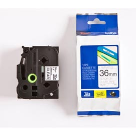 NASTRO TIPO TZ 36MM NERO/TRASPARENTE LUNGHEZZA 8M