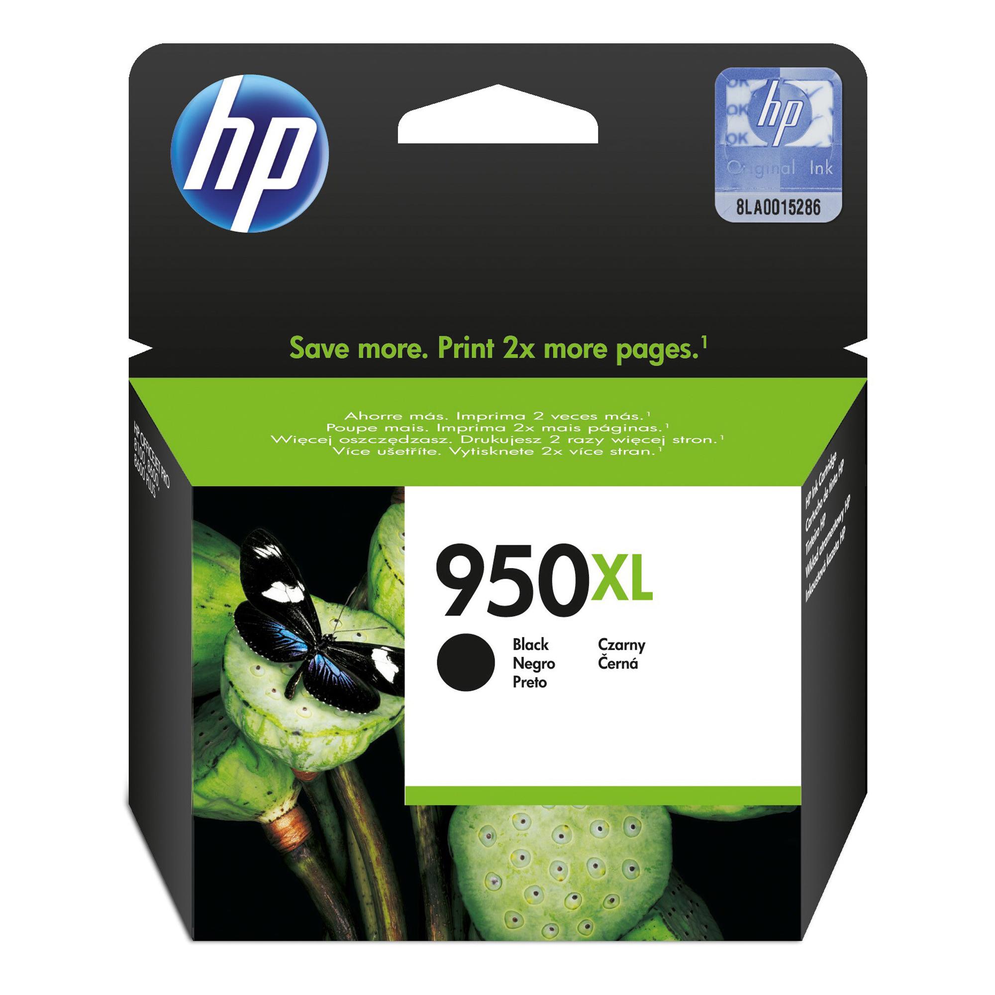HP 950XL - Alta resa - nero - originale - Officejet - cartuccia d'inchiostro - per Officejet Pro 251, 276, 8100, 8600, 8600 N911, 8610, 8615, 8616, 8620, 8625, 8630, 8640