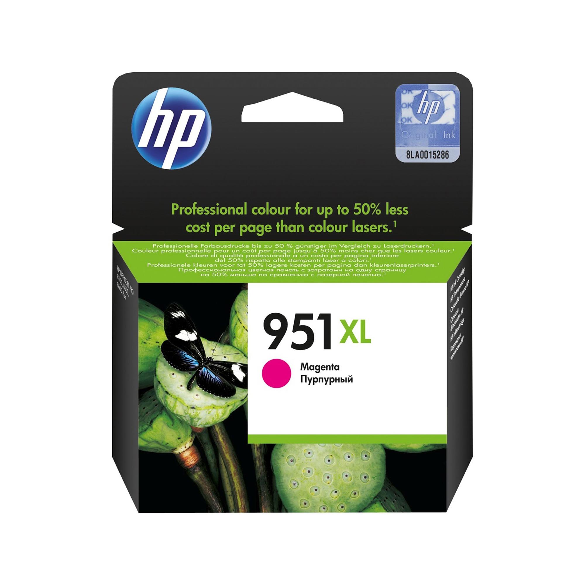 HP 951XL - Alta resa - magenta - originale - Officejet - cartuccia d'inchiostro - per Officejet Pro 251, 276, 8100, 8600, 8600 N911, 8610, 8615, 8616, 8620, 8625, 8630, 8640