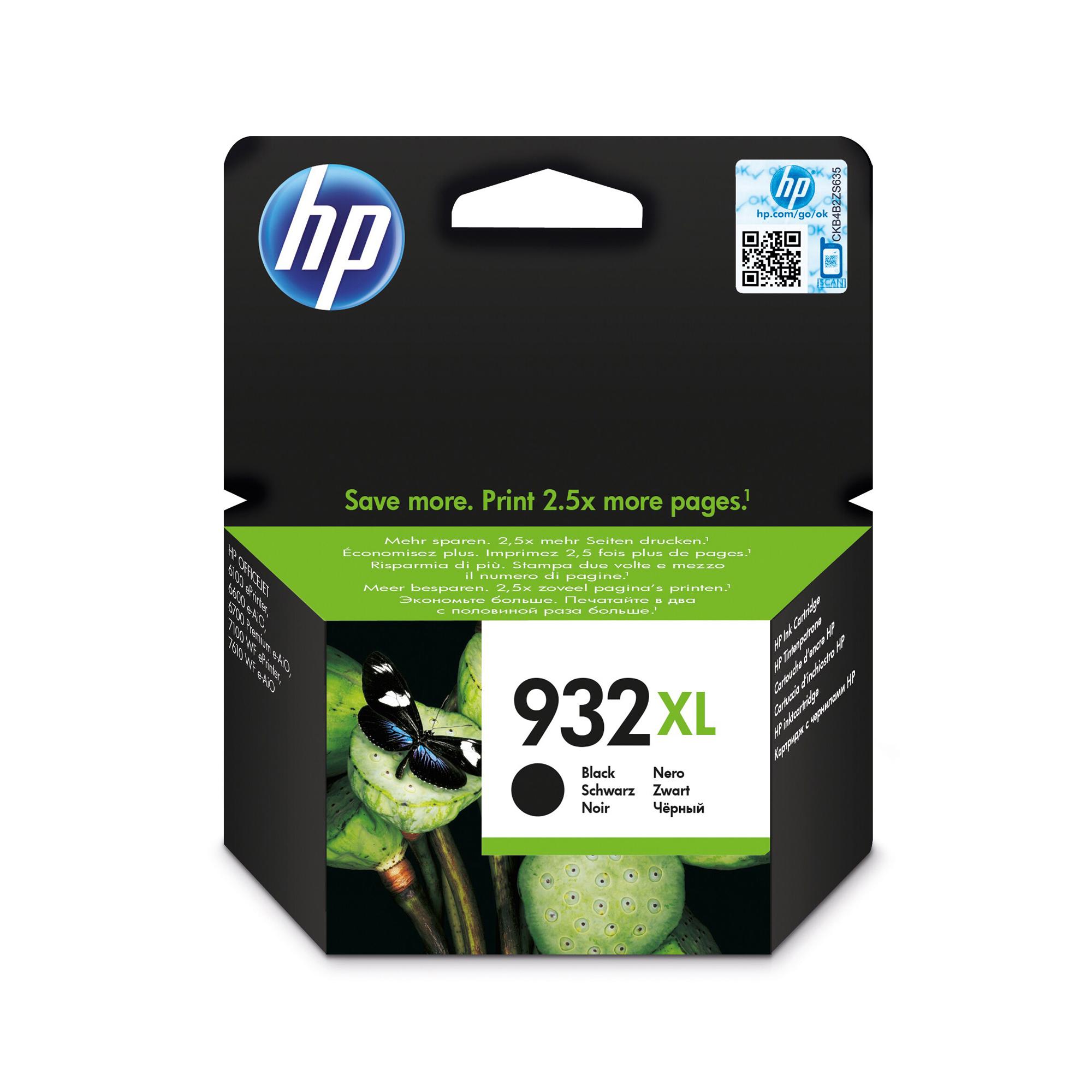 HP 932XL - Alta resa - nero - originale - cartuccia d'inchiostro - per Officejet 6100, 6600 H711a, 6700, 7110, 7510, 7610, 7612