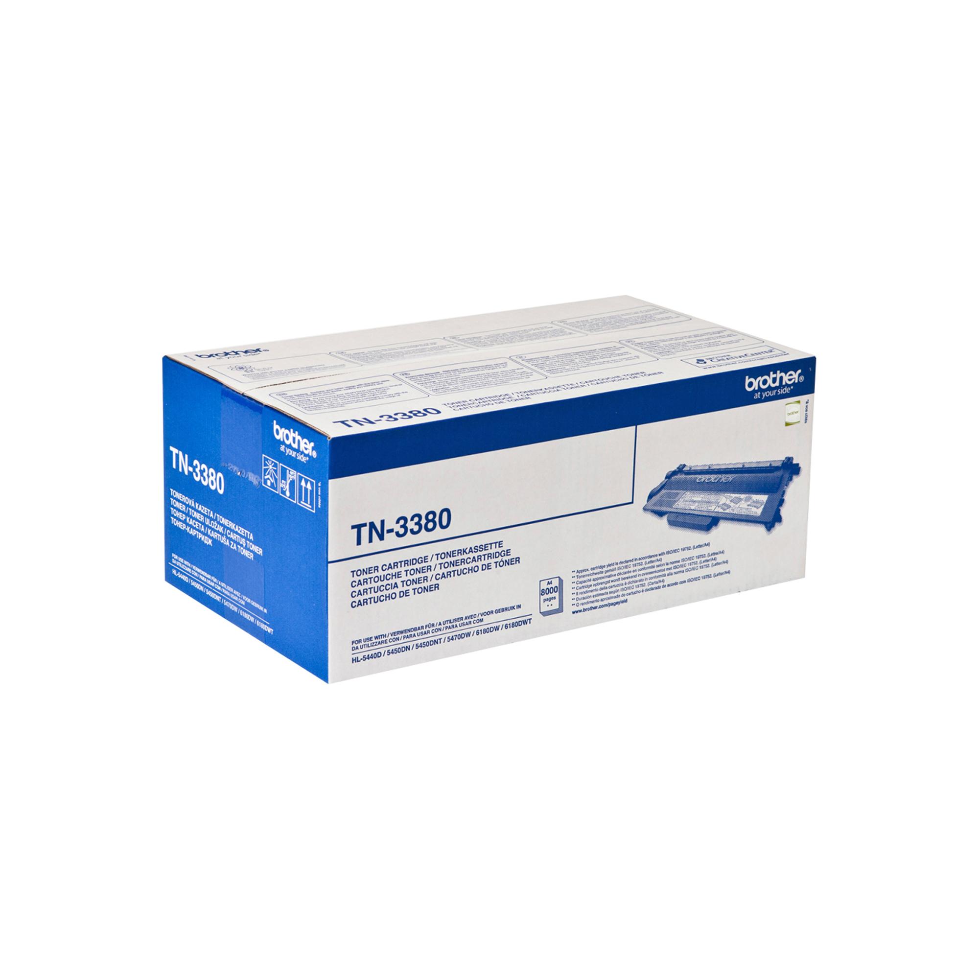 Brother TN3380 - Nero - originale - cartuccia toner - per Brother DCP-8110, 8150, 8155, 8250, HL-5440, 5450, 5470, 6180, MFC-8510, 8520, 8710, 8950