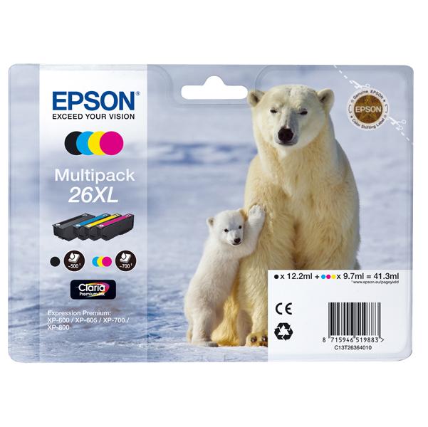 CONF. 4 CARTUCCE INK MULTIPACK 1 PER COLORE 34XL PALLINA DA GOLF