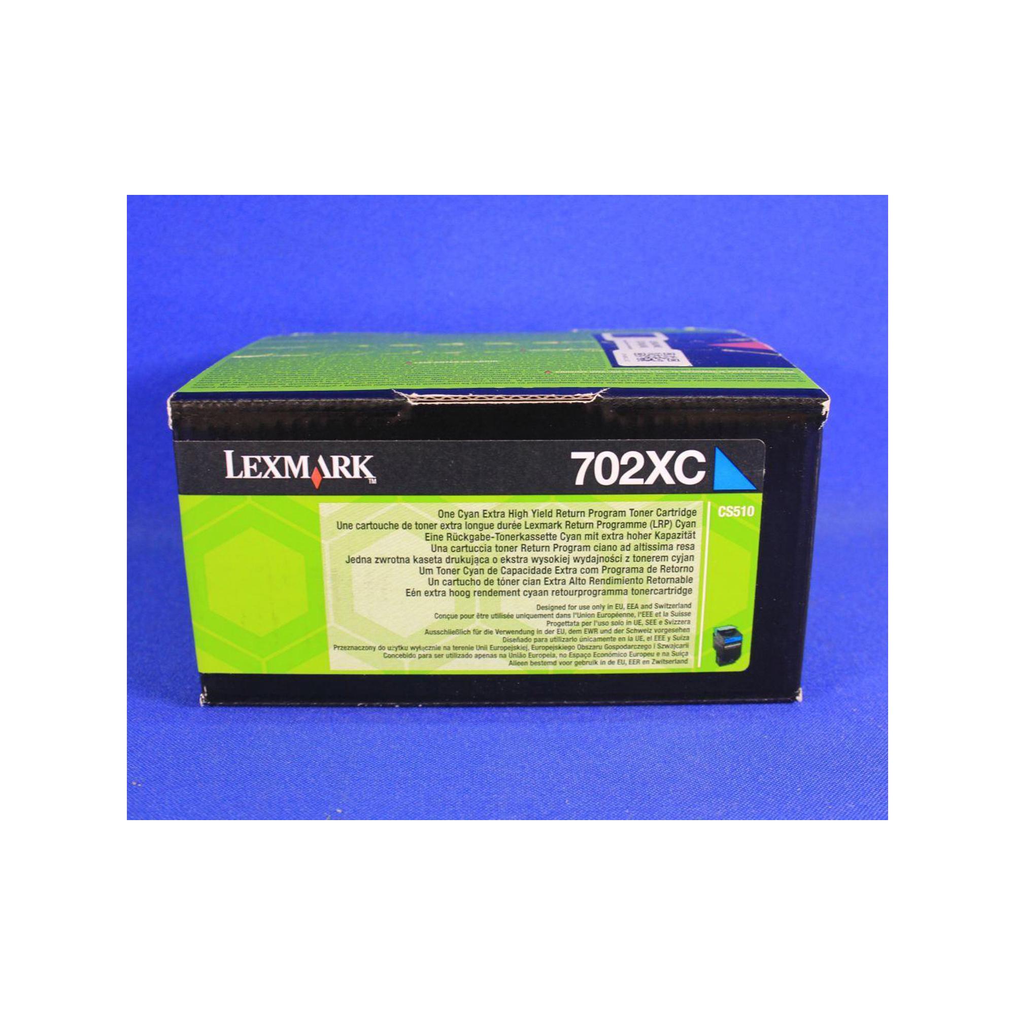 Lexmark 702XC - Extra High Yield - ciano - originale - cartuccia toner LCCP, LRP - per Lexmark CS510de, CS510dte