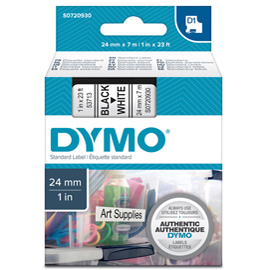 DYMO D1 - Poliestere - autoadesivo - nero su bianco - Rotolo (2,4 cm x 7 m) 1 cassetta(e) rotolo di etichette - per LabelMANAGER 450, 450D, 500TS, PC, PC2, Wireless PnP; DYMO LabelWriter 450 Duo