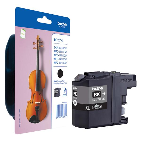 Brother LC127XLBK - Rendimento Super Alto - nero - originale - cartuccia d'inchiostro - per Brother DCP-J4110DW, MFC-J4410DW, MFC-J4510DW, MFC-J4610DW, MFC-J4710DW
