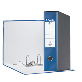 Registratore Eurofile G55 - dorso 8 cm - protocollo 23 x 33 cm - blu metallizzato - Esselte