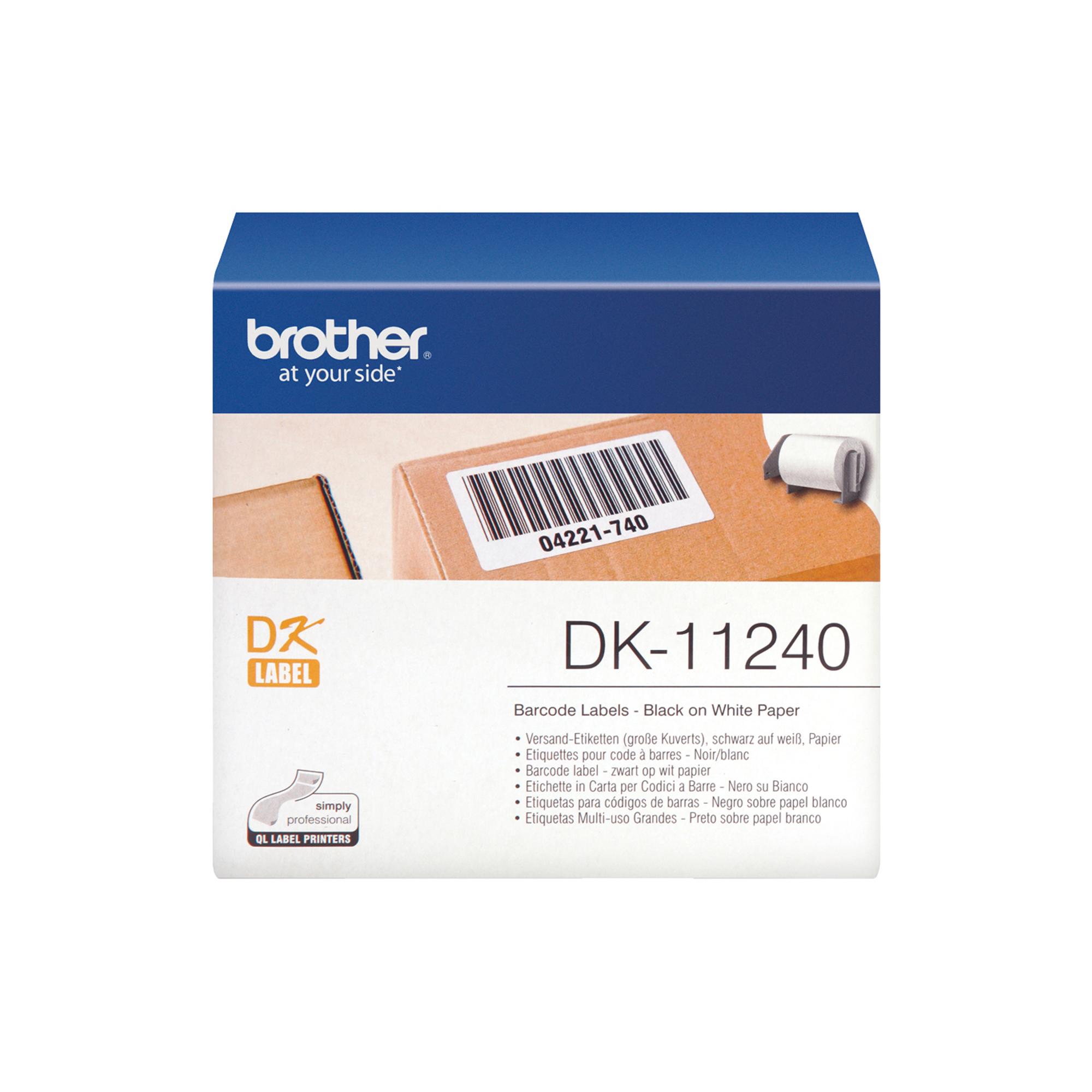 Brother - Rotolo 600 Etichette 102 x 51 mm - Nero/Bianco - DK-11240