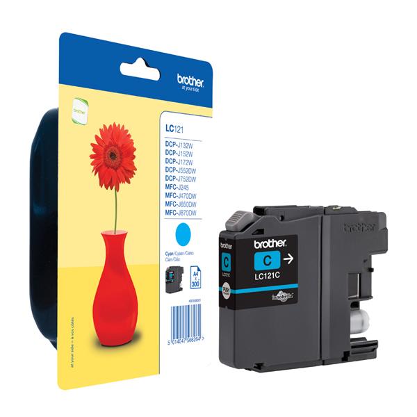 Brother LC121C - Ciano - originale - cartuccia d'inchiostro - per Brother DCP-J100, J105, J132, J152, J552, J752, MFC-J245, J470, J650, J870