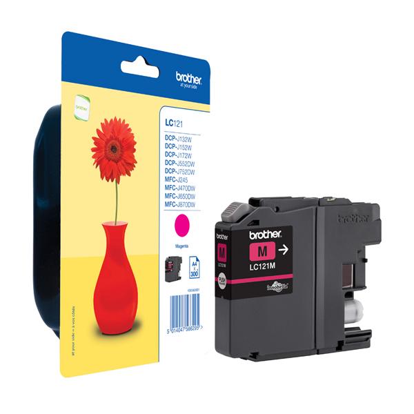 Brother LC121M - Magenta - originale - cartuccia d'inchiostro - per Brother DCP-J100, J105, J132, J152, J552, J752, MFC-J245, J470, J650, J870