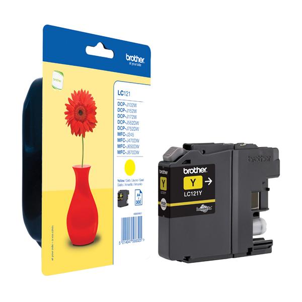 Brother LC121Y - Giallo - originale - cartuccia d'inchiostro - per Brother DCP-J100, J105, J132, J152, J552, J752, MFC-J245, J470, J650, J870