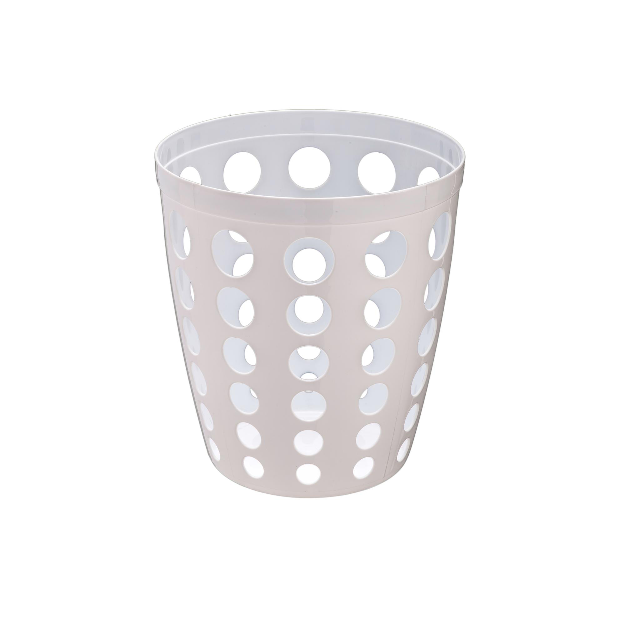 Gettacarte traforato - diametro 28 cm - altezza 27 cm - 12 L - bianco - Medial