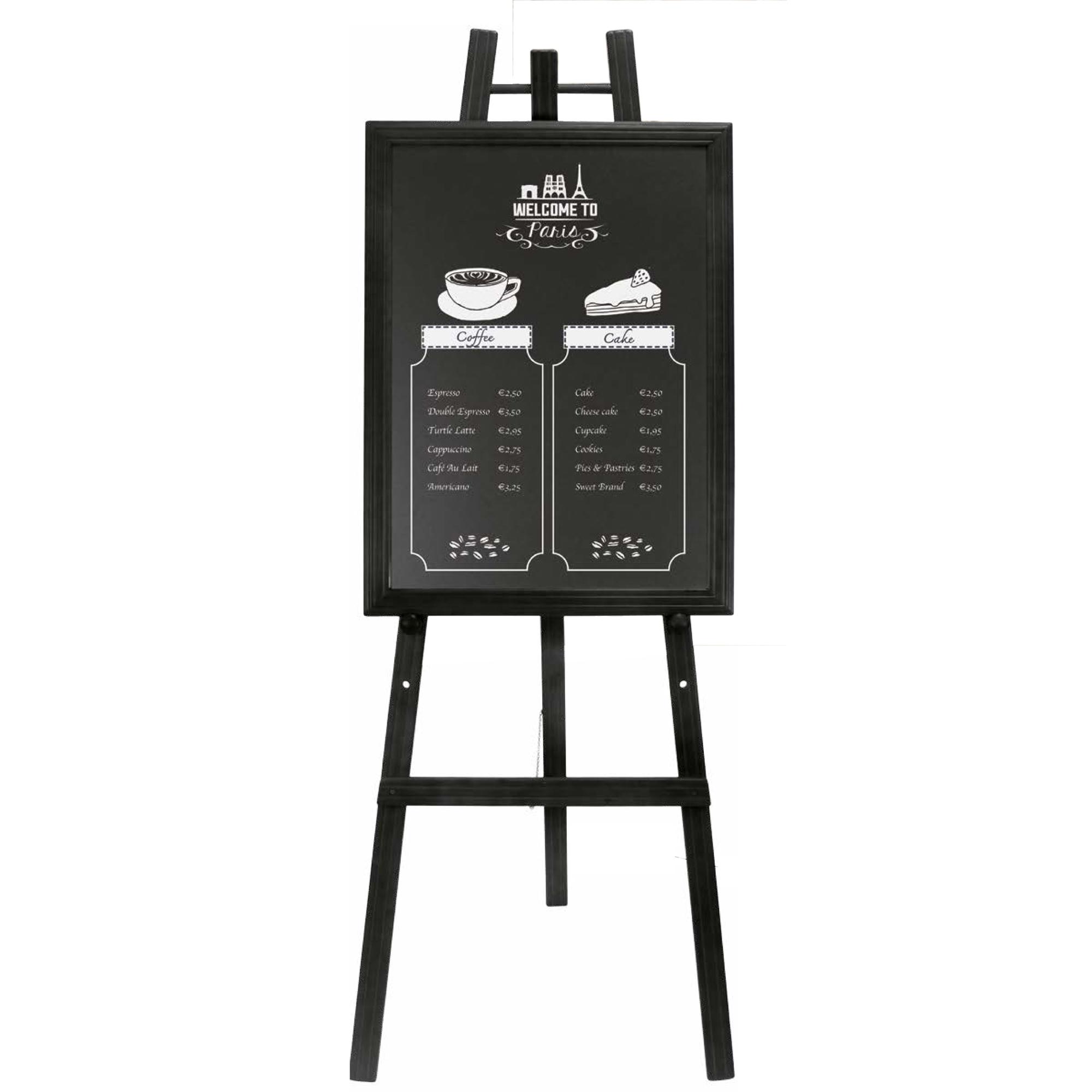Cavalletto in legno nero - altezza 165 cm - Securit