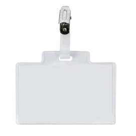 Portanome Pass 3M - clip in metallo - senza cartoncino - 9,5 x 6 cm - PVC - Sei Rota - conf. 100 pezzi