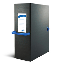 Scatola archivio Big Next - dorso 12 cm - 25 x 35 cm - nero/blu - Sei Rota