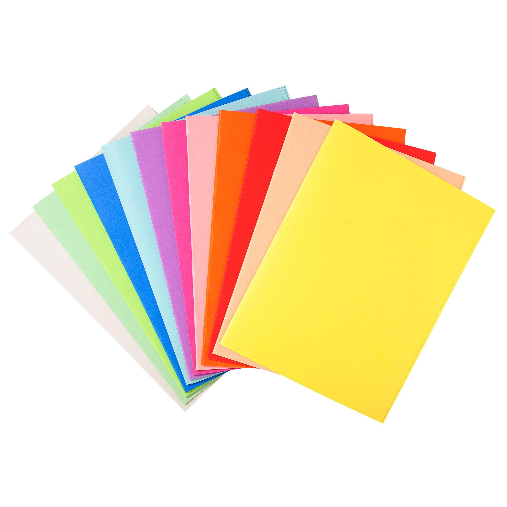 Cartellina semplice Forever - 220 gr - A4 - cartoncino in fibre riciclate - mix 10 colori - Exacompta - conf. 100 pezzi