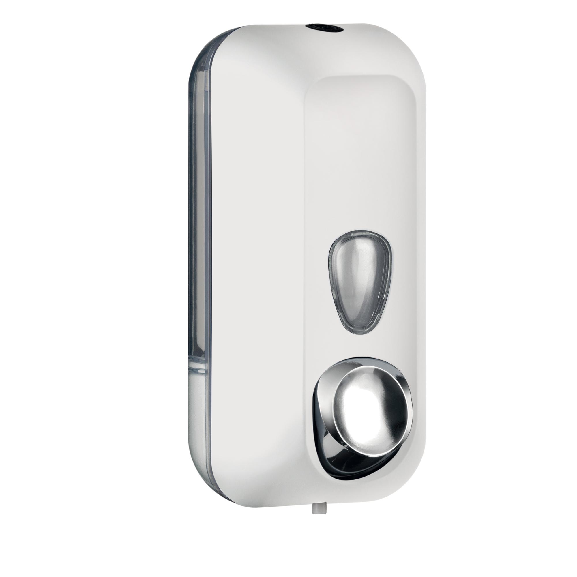 Dispenser sapone liquido EColored - 10,2 x 9 x 22,8 cm - capacità 0,55 L - adamello white - Mar Plast