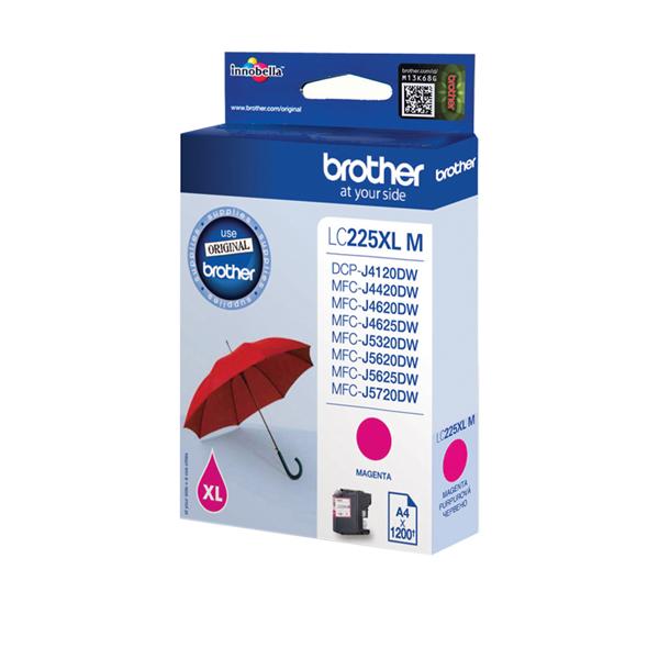 BROTHER LC-225XLM CARTUCCIA MAGENTA PER MFC J4420DW-J4620DW-J5320DW-J5620DW-J5720DW 1.200PG