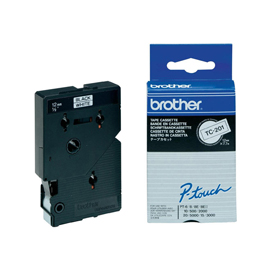 Brother - Nero - bianco - Rotolo (1,2 cm) 1 rotoli etichette - per P-Touch PT-15, PT-20, PT-6