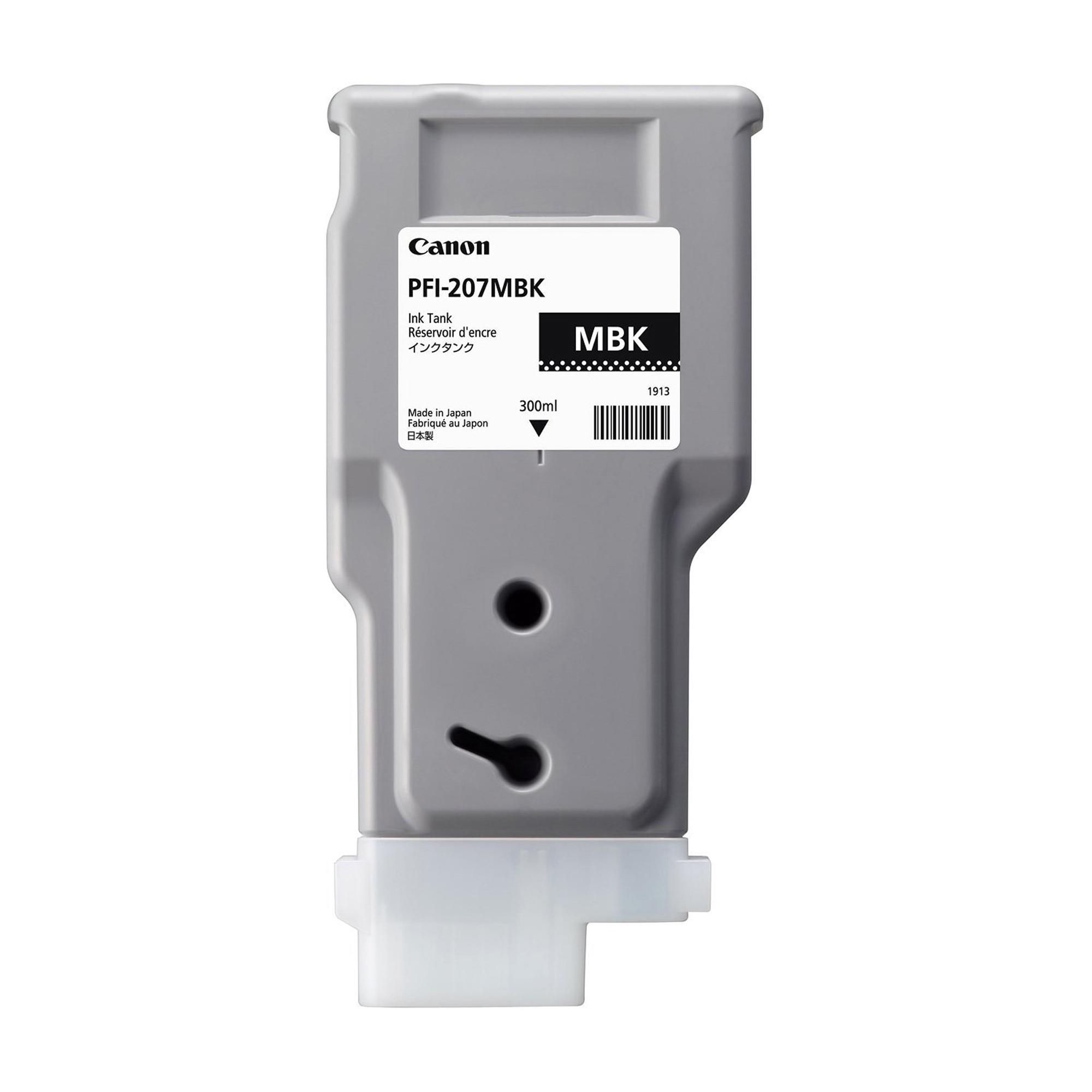Canon PFI-207 MBK - 300 ml - nero opaco - originale - serbatoio inchiostro - per imagePROGRAF iPF680, iPF685, iPF780, iPF785