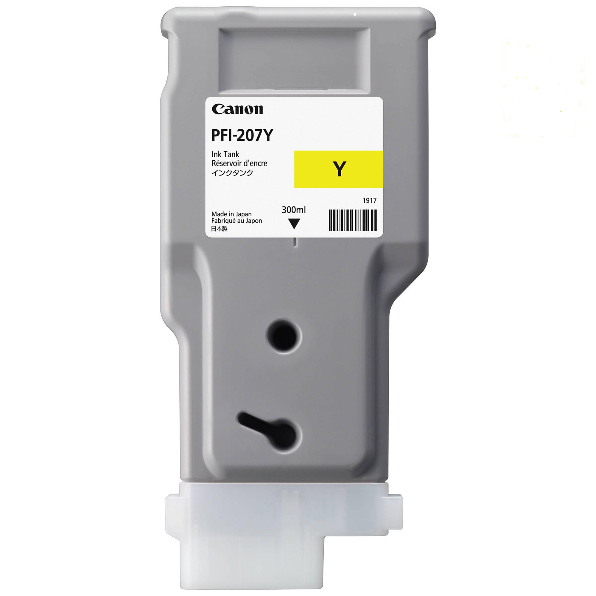 Canon PFI-207 Y - 300 ml - giallo - originale - serbatoio inchiostro - per imagePROGRAF iPF680, iPF685, iPF780, iPF785