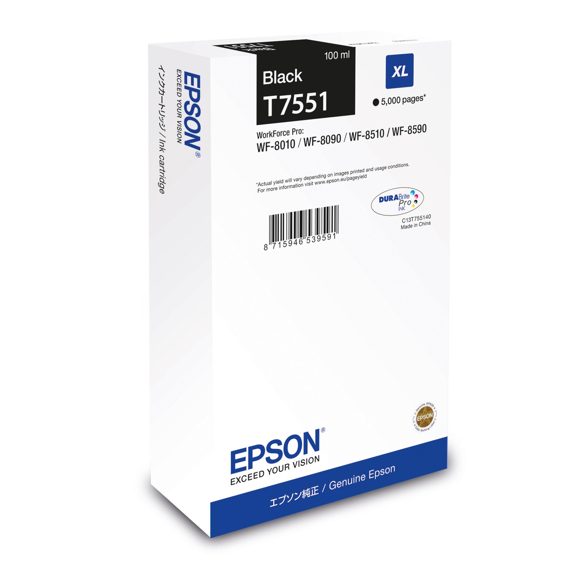 Epson - Tanica - Nero - T7551 - C13T75514N - 100ml