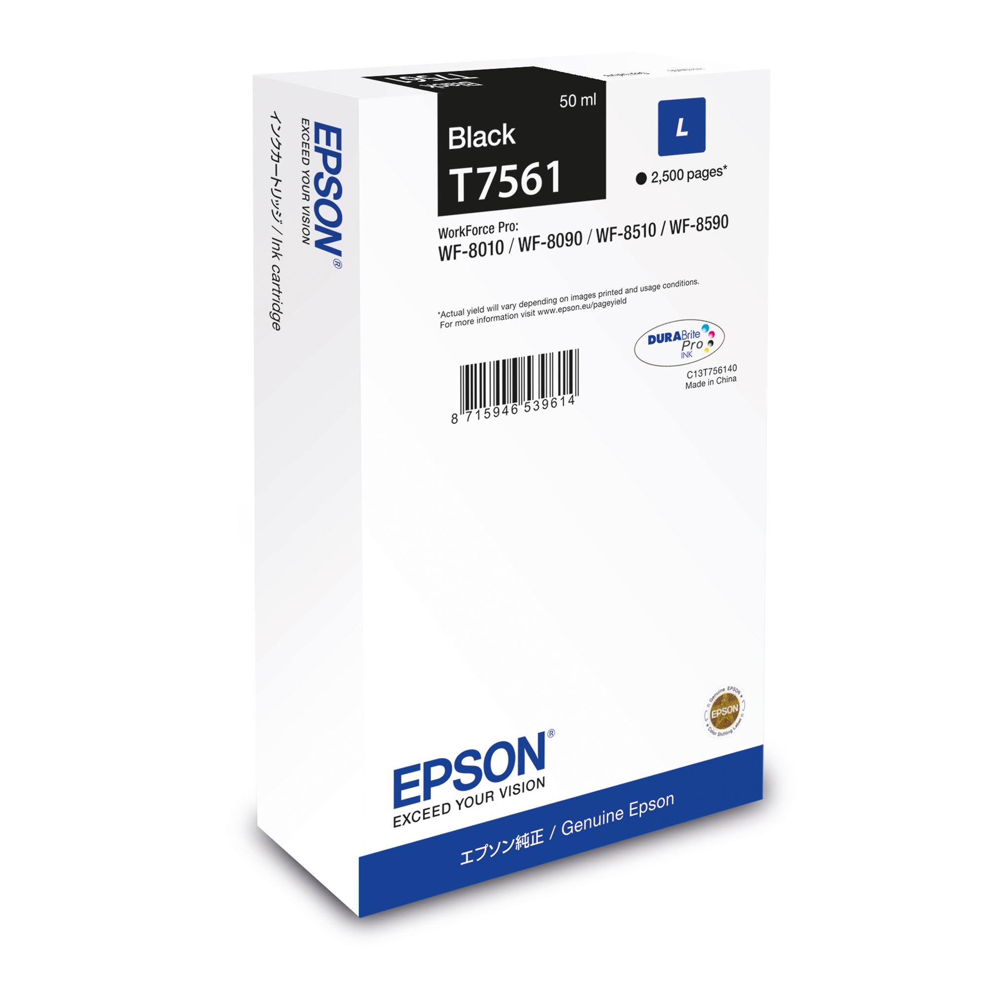 Epson - Tanica - Nero - T7561 - C13T75614N  - 50ml