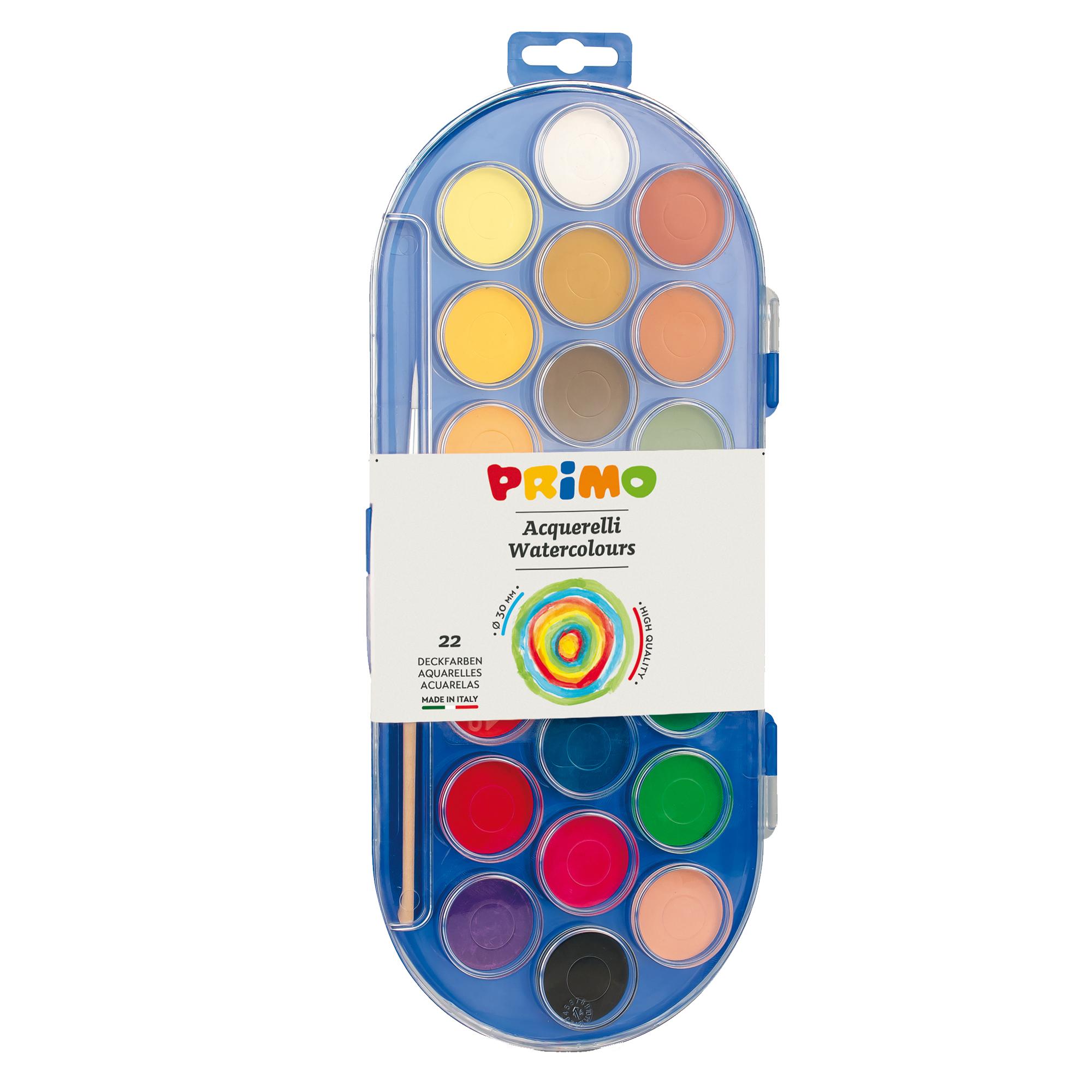 Acquerelli in scatola di plastica