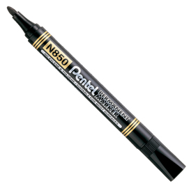 Marcatore permanente N850 - punta tonda - nero - linea Amiko - Pentel