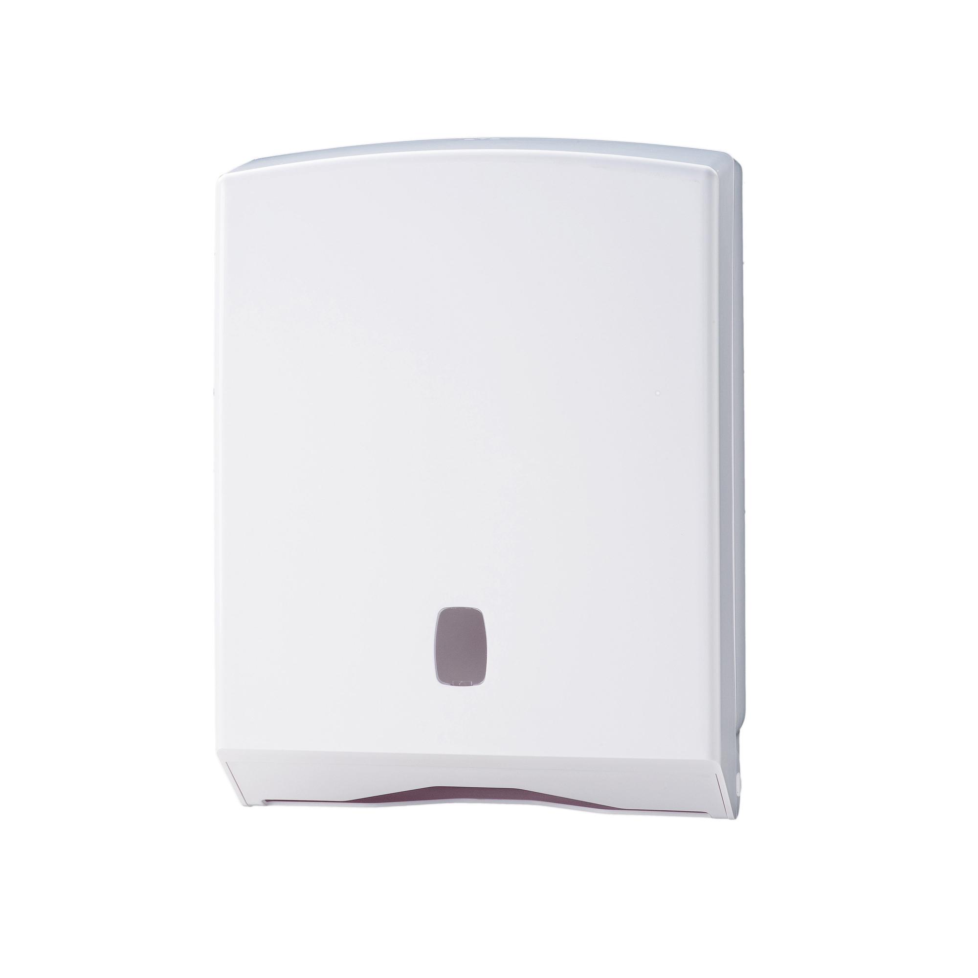 Distributore asciugamani piegati C/Z/M/V Basica - 27,8 x 12,8 x 38 cm - bianco/grigio - Medial