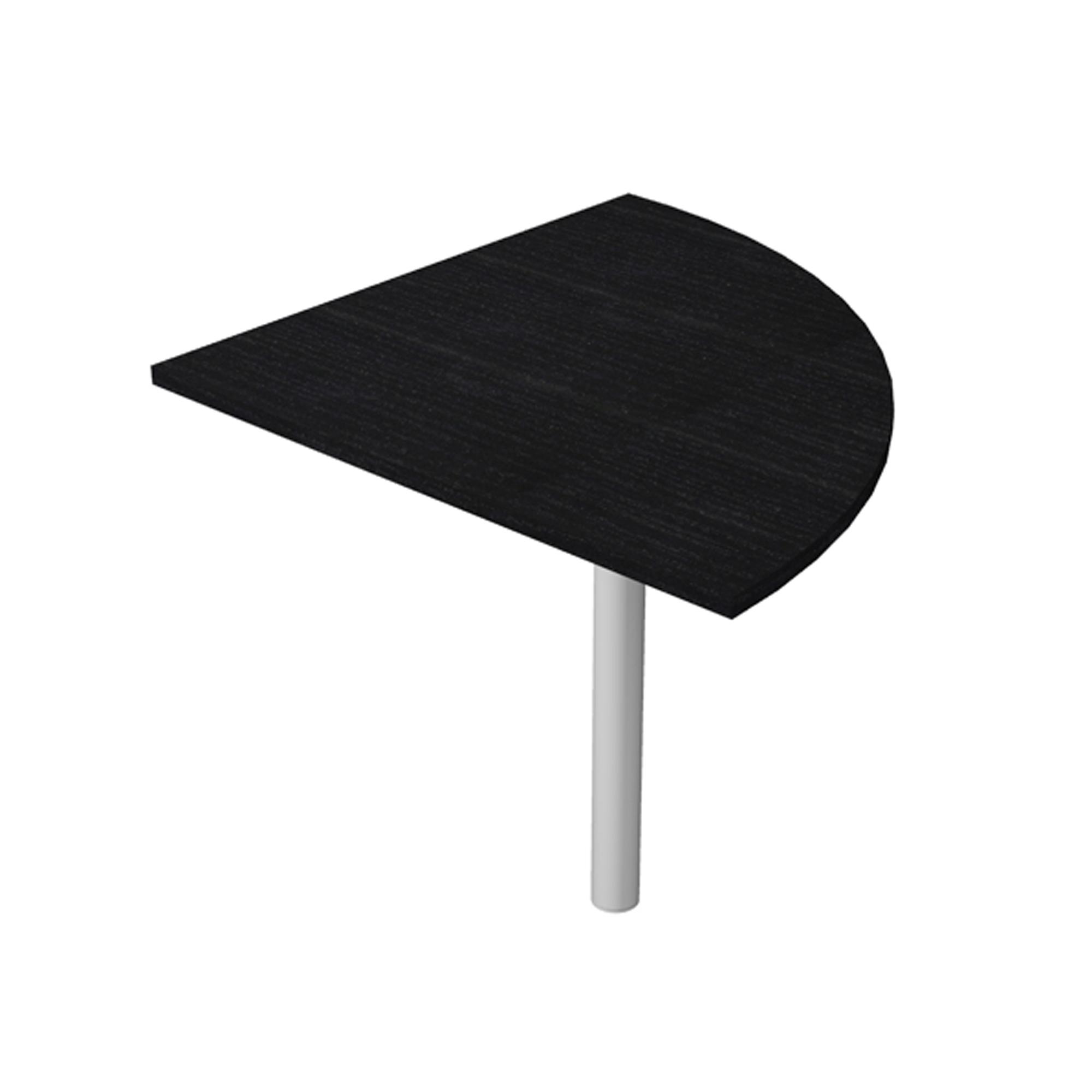 Angolare Easy - 90 gradi - 80 x 80 cm - gamba di supporto in metallo - nero venato - Artexport