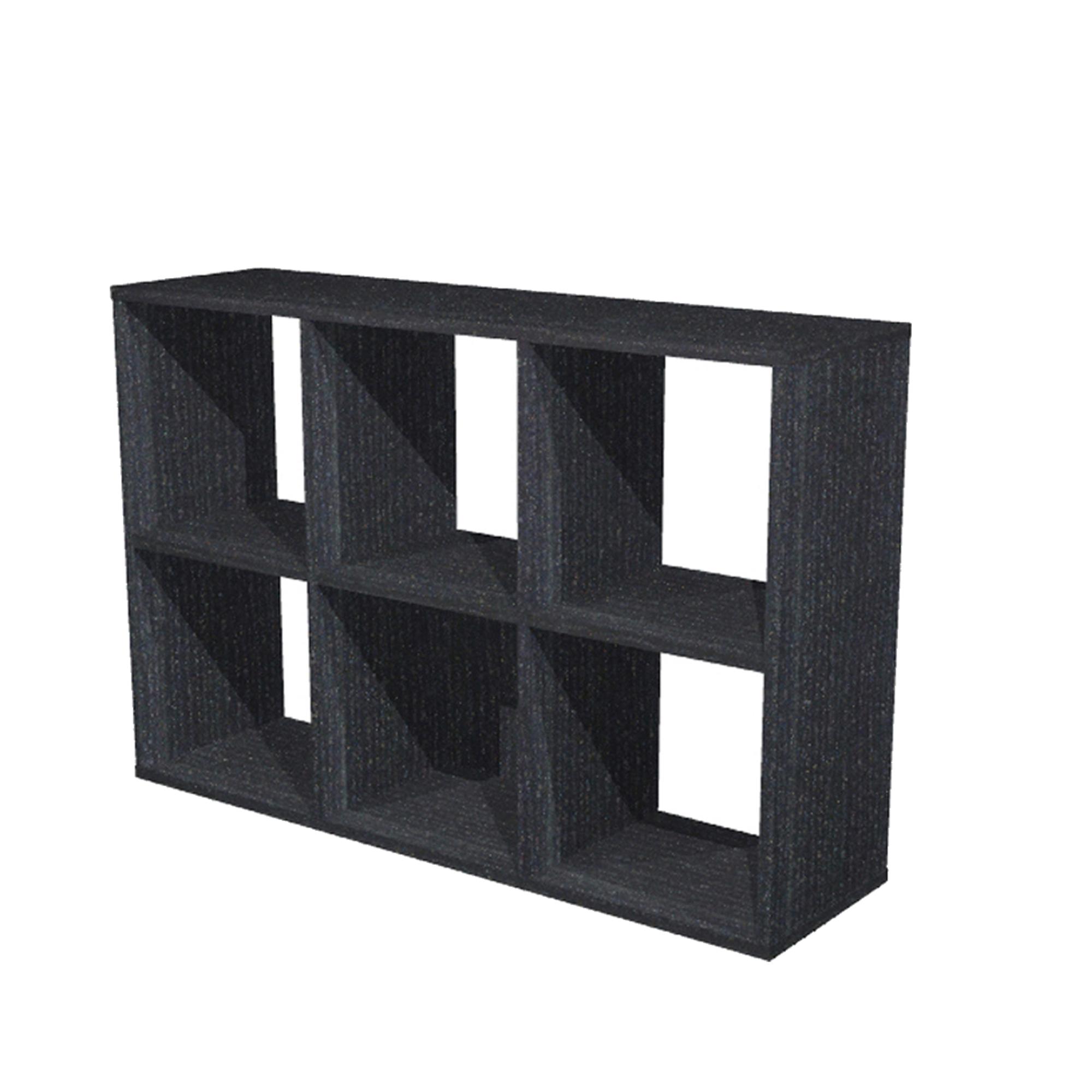 Libreria casellario Rainbow - 6 caselle - 104,1 x 29,2 x 69,8 cm - nero venato