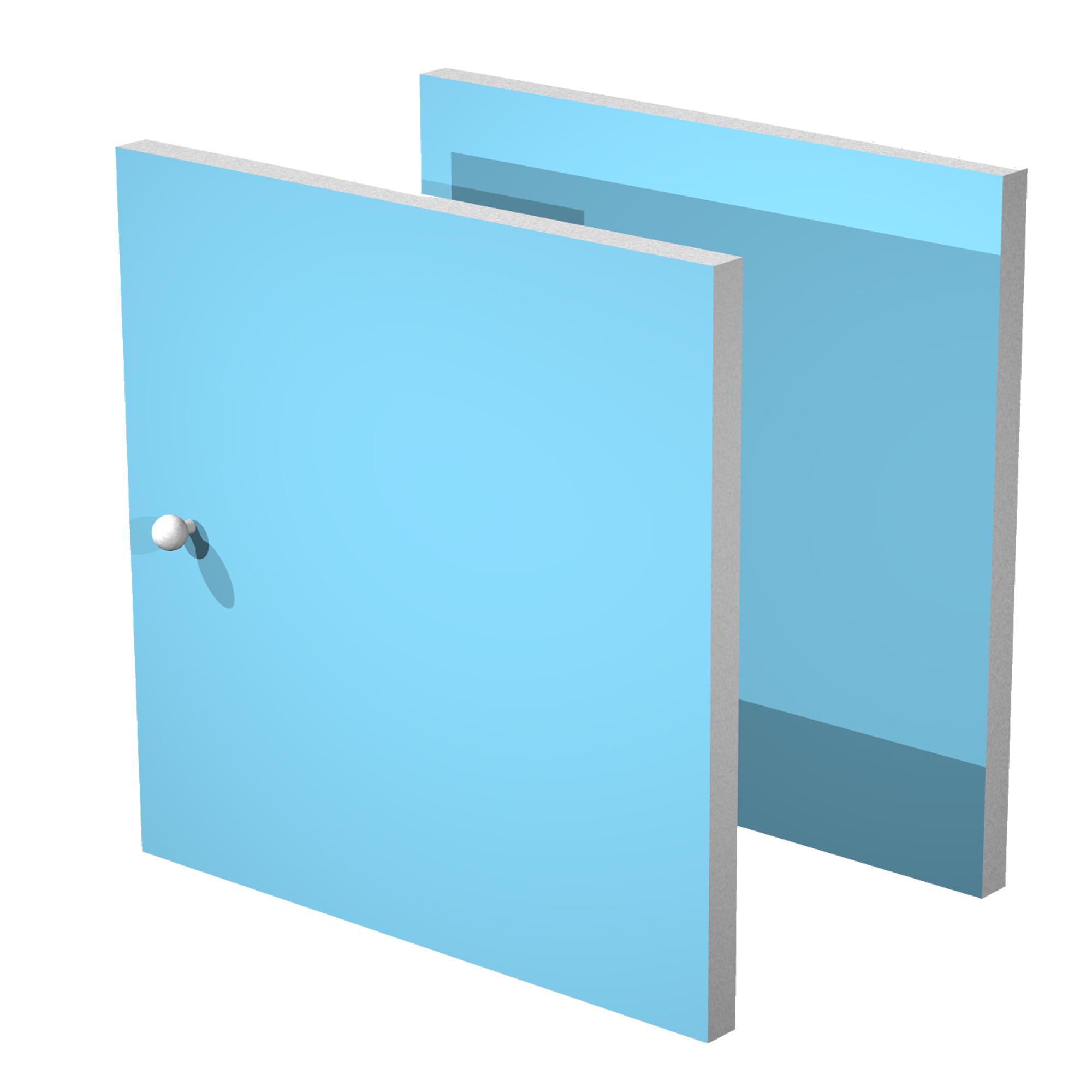 Coppia ante Rainbow - 32,2x32,1 cm - per libreria - azzurro - Artexport