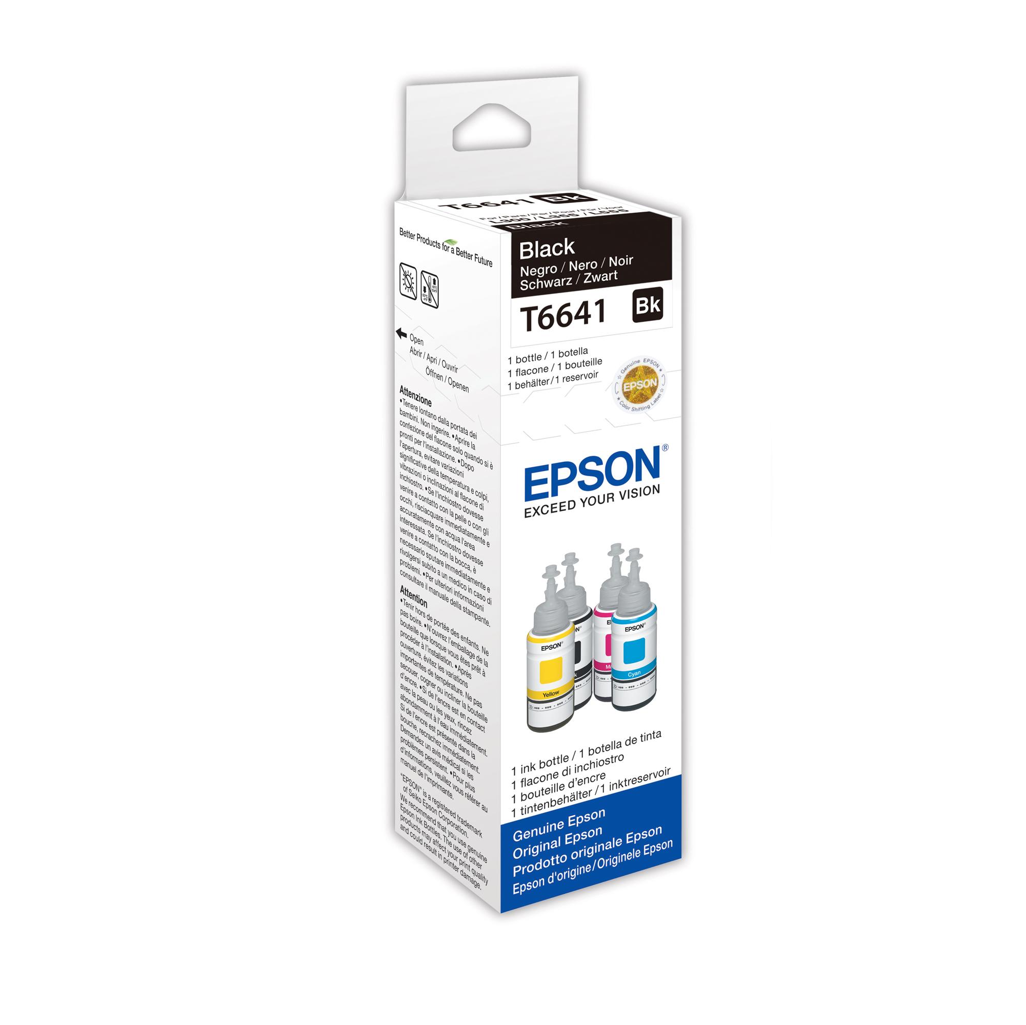 EPSON T6641 FLACONE INCHIOSTRO NERO PER EPSON L300-355-555 …