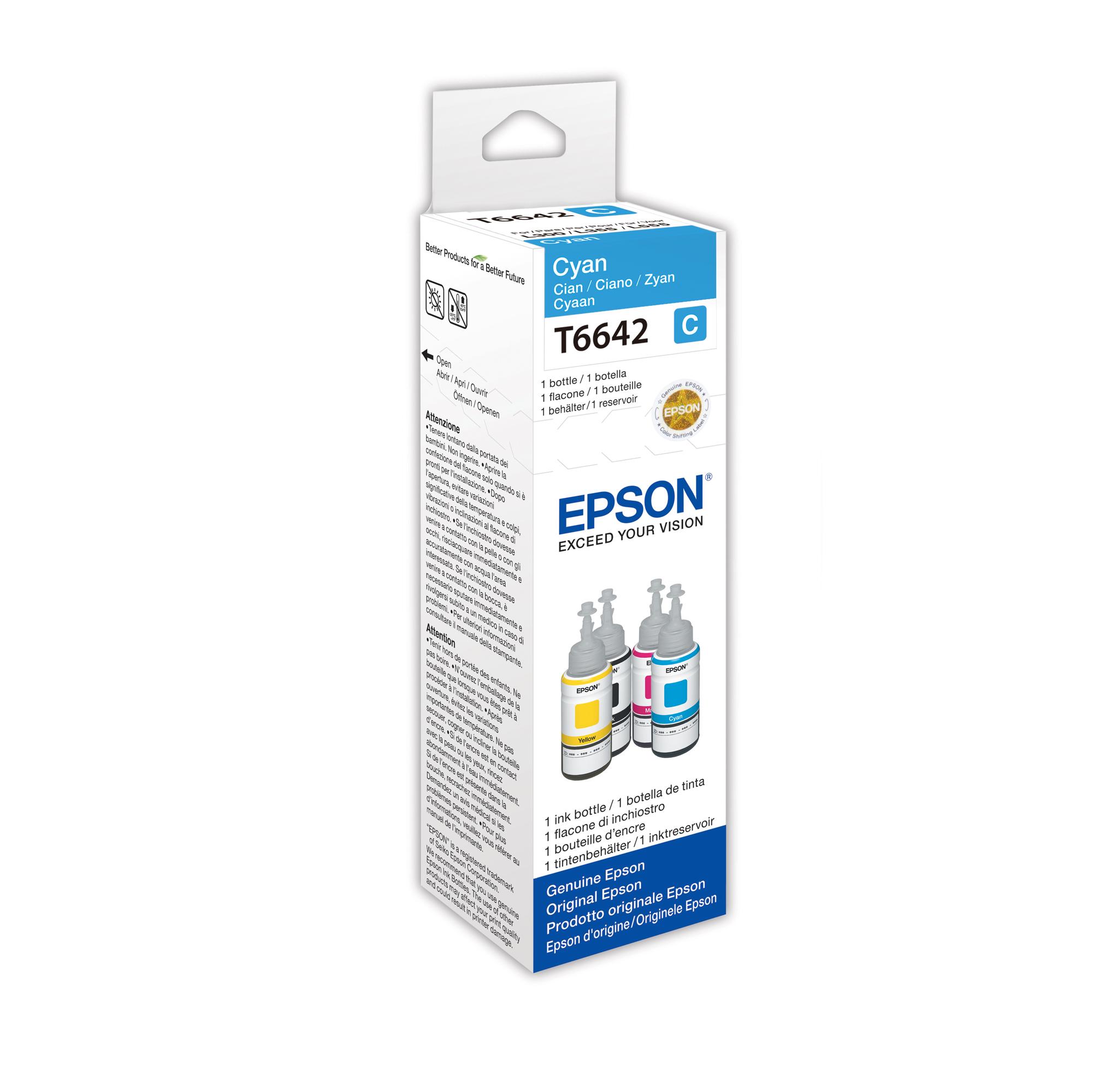 EPSON T6642 FLACONE INCHIOSTRO CIANO PER EPSON L300-355-555 …